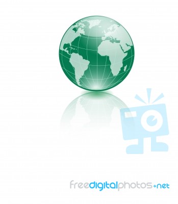 Green World Globe Stock Image