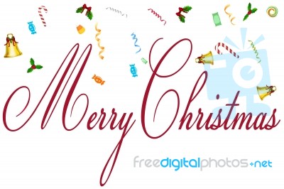 Greeting Of Merry Christmas Card Stock Image