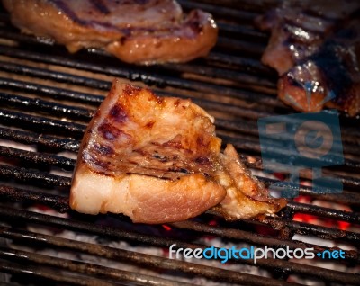 Grill Pork Stock Photo