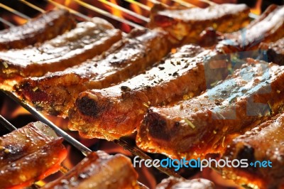 Grilled Pork Stock Photo