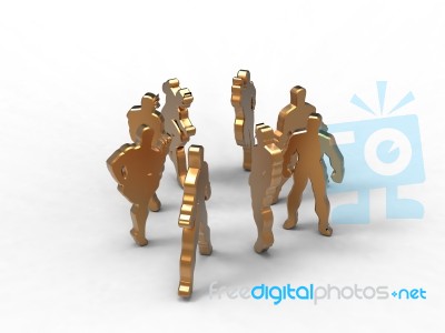 Group Of Men Standing In Circle Stock Image