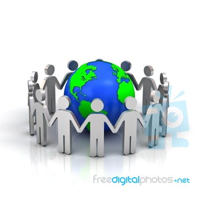 Group Of People Around World Stock Image