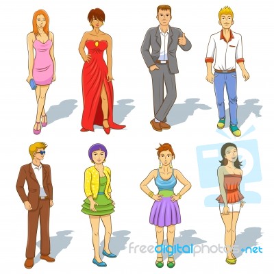 group of people cartoon stock image royalty free image id 100232232