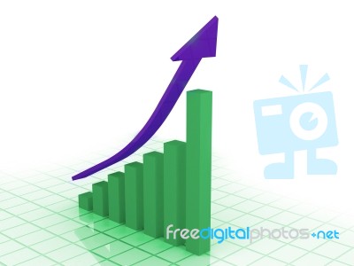 Growing Business Graph Stock Image