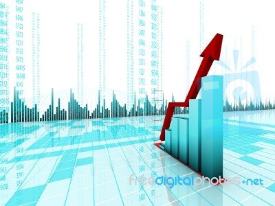 Growing Business Graph Stock Image