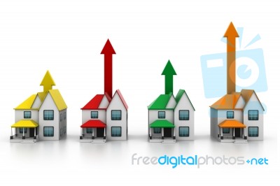 Growing Home Sale Stock Image