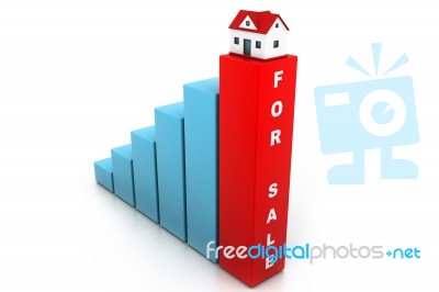 Growing Home Sale Stock Image