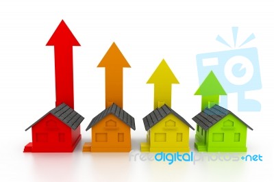 Growing Real Estate Chart Stock Image