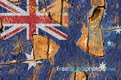 Grunge Flag Of Australia Stock Photo
