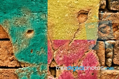 Grunge Flag Of Benin Stock Photo