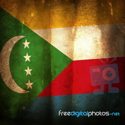 Grunge Flag Of Comoros Stock Photo