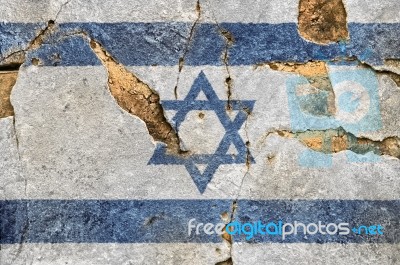 Grunge Flag Of Israel Stock Photo