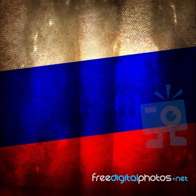 Grunge Flag Of Russia Stock Photo