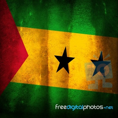 Grunge Flag Of Sao Tome Principe Stock Photo