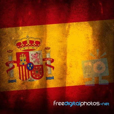 Grunge Flag Of Spain Stock Photo