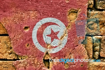 Grunge Flag Of Tunisia Stock Photo