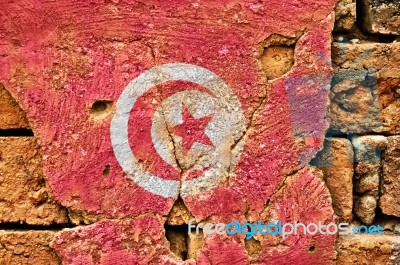Grunge Flag Of Tunisia Stock Photo