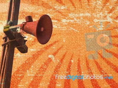 Grunge Loudspeaker Background Stock Image