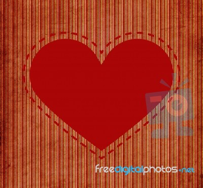 Grunge Paper With Heart Stock Image
