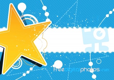Grunge Star Background Design Stock Image
