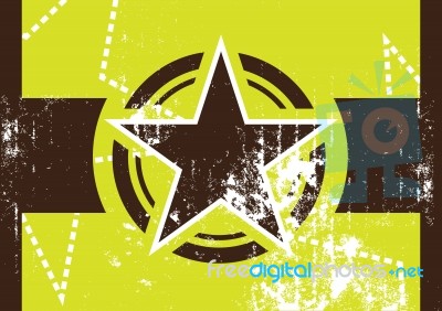 Grunge Star Retro Background Stock Image
