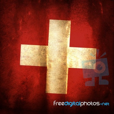 Grungy Flag Of Switzerland Stock Photo