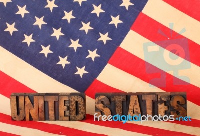 Grungy USA Flag Stock Photo