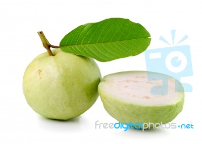 Guava  On White Background Stock Photo