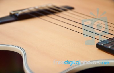 Guitar Acoustic Stock Photo