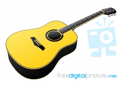 Guitar Isolated Stock Image