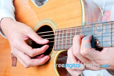 Guitar Player Stock Photo