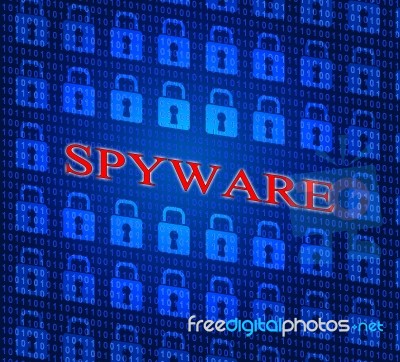 Hacked Spyware Shows Hacking Cyber And Theft Stock Image