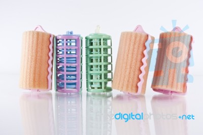 Hair Rollers Stock Photo