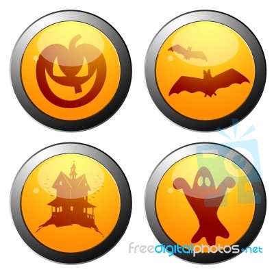 Halloween Button Stock Image