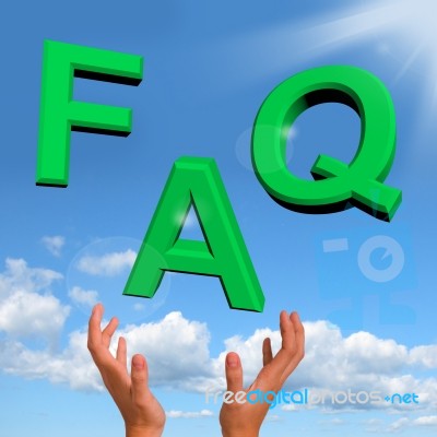 Hand Catching FAQ Stock Image