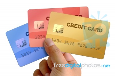 Hand Holding Credit Card Stock Image