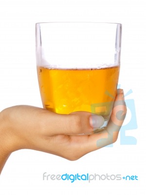 Hand Holding Drink Stock Photo