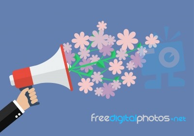 Hand Holding Megaphone With Word Special Offer Stock Image