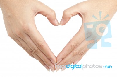 Hand Make A Heart Shape Stock Photo