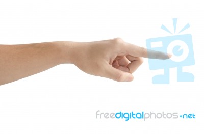Hand Pointing Direction Stock Photo