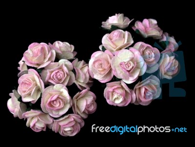 Handicraft Paper As Rose Flower Stock Photo
