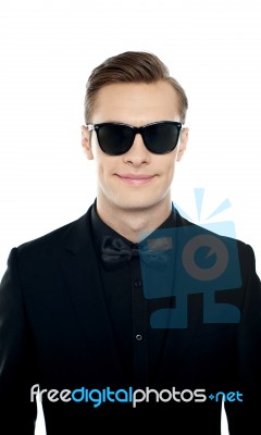 Handsome Man Wearing Sunglasses Stock Photo