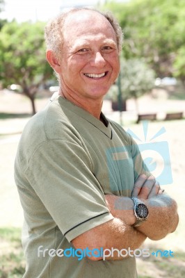 Handsome Old Man Stock Photo