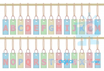 Hanging Alphabet Tag Stock Image