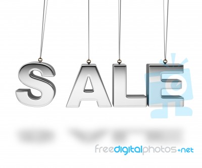 Hanging Sale Text Stock Image