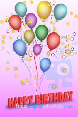 Happy Birthday Balloons Stock Image Happy Birthday Balloons Stock Image