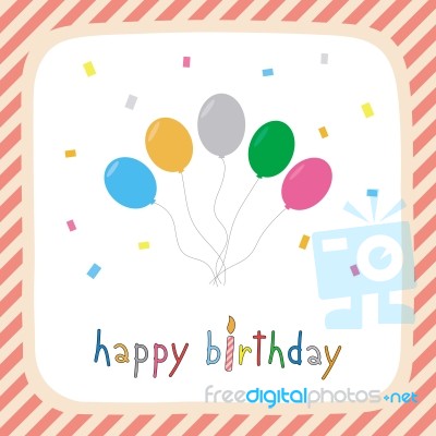Happy Birthday Greeting Card2 Stock Image