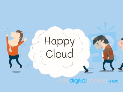 Happy Cloud Stock Image