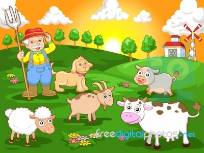 Happy Farm Stock Image