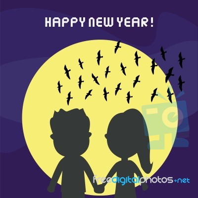 Happy New Year 2014 Card14 Stock Image